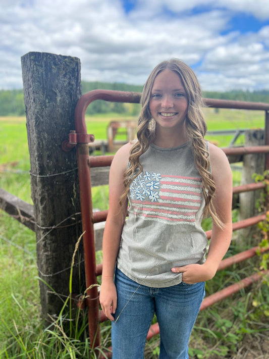 AMERICAN FLAG MINERAL GRAPHIC TANK TOP