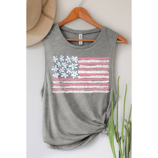 AMERICAN FLAG MINERAL GRAPHIC TANK TOP