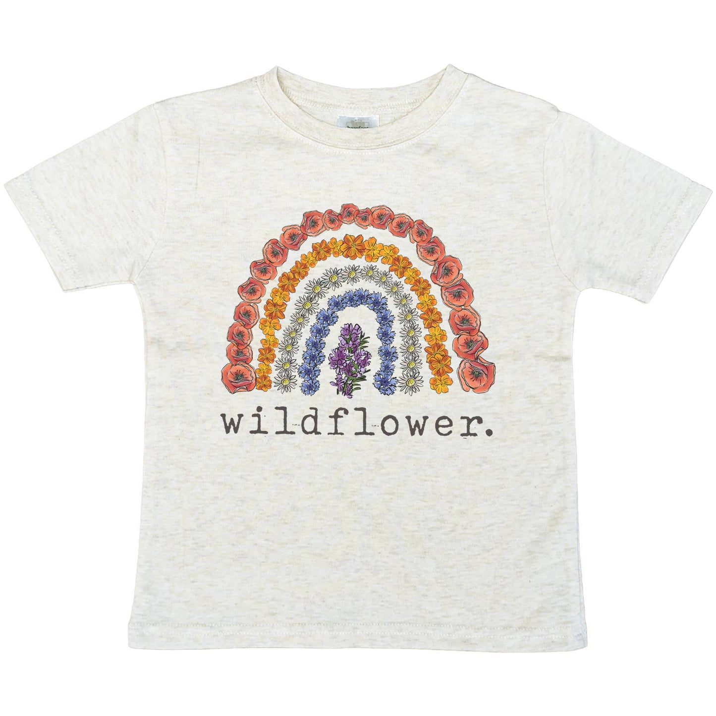 Wildflower Rainbow Shirt Outdoor Nature Clothing for Girls