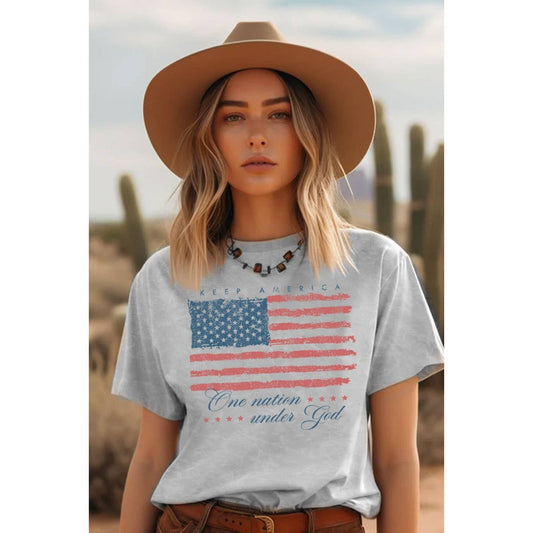 KEEP AMERICA ONE NATION UNDER GOD MINERAL GRAPHIC TOP